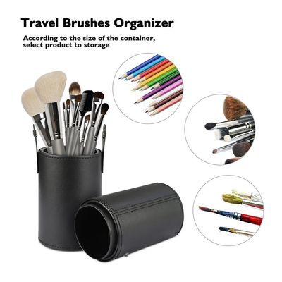 Rotolo multiuso Matte Black Large Capacity della spazzola di trucco di uso a 3*3*9 pollici