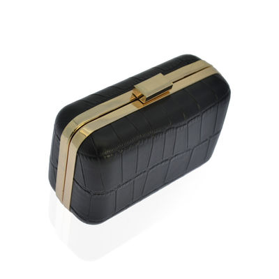 Cuoio nero elegante dell'unità di elaborazione del modello del coccodrillo della borsa anche di tocco comodo