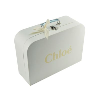 Valigia del cartone della chiusura del catenaccio del metallo con Logo Ribbon inciso