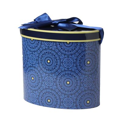 Contenitore d'imballaggio rigido di bordo dorato della decorazione del nastro con il coperchio