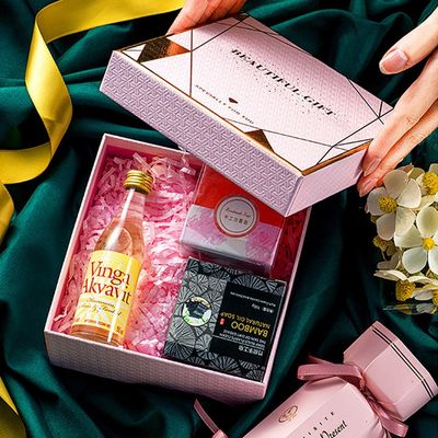 Delicated Art Paper Rigid Gift Box con il coperchio per il cosmetico fatto a mano del sapone