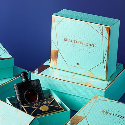 contenitore di carta rigido di timbratura caldo di coperchio di decollo per l'imballaggio dell'insieme del regalo