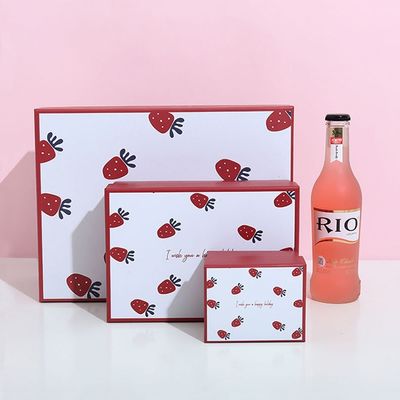 Contenitore di regalo di lusso del rossetto del modello della fragola che imballa per il giorno di biglietti di S. Valentino
