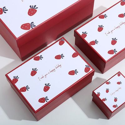 Contenitore di regalo di lusso del rossetto del modello della fragola che imballa per il giorno di biglietti di S. Valentino