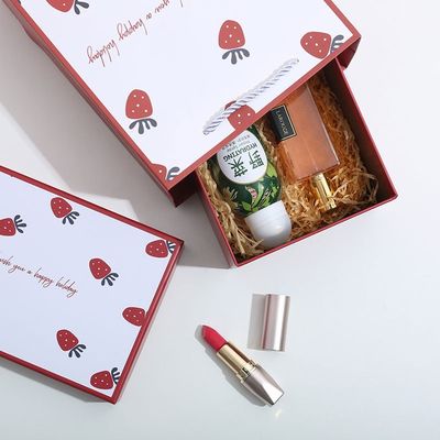 Contenitore di regalo di lusso del rossetto del modello della fragola che imballa per il giorno di biglietti di S. Valentino
