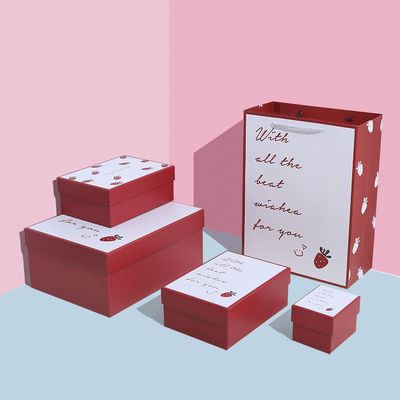 Contenitore di regalo di lusso del rossetto del modello della fragola che imballa per il giorno di biglietti di S. Valentino