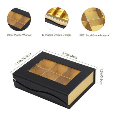 6 contenitori di regalo stampati abitudine di presentazione del cartone delle grate piccoli per il cioccolato