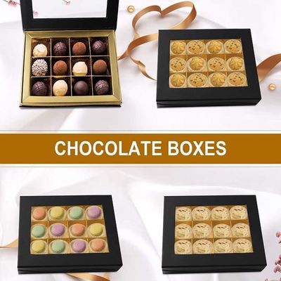 I contenitori di regalo della presentazione del cioccolato del cartone di rettangolo immaginano su misura