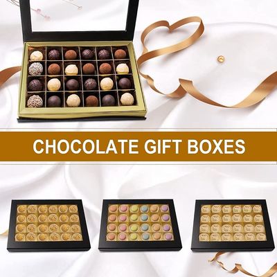 24 contenitori di regalo dolci del cioccolato su ordinazione delle cavità che imballano con la finestra
