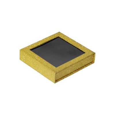 contenitore di regalo di carta rigido della finestra trasparente di 10*10*3.5cm con l'ANIMALE DOMESTICO Tray Shiny Gold