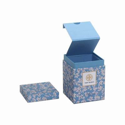 Contenitore di regalo di carta rigido in due pezzi 9*9*12cm di stampa pieni con il titolare della carta