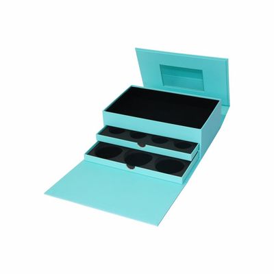 Contenitori di regalo cosmetici dell'ombretto del fard di 3 strati con lo specchio di trucco