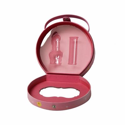 Giro improvviso rosa della scatola di trucco del regalo di compleanno della chiusura con la maniglia dell'unità di elaborazione