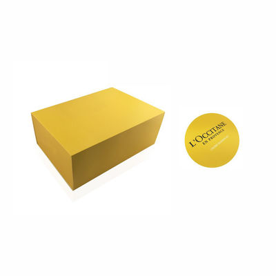 I contenitori di regalo cosmetici 31*20*7cm gialli hanno personalizzato Logo For Face Cream