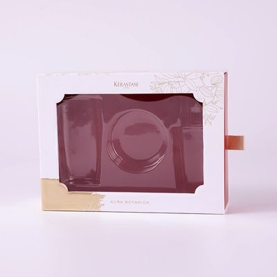 Tipo colore cosmetico del cassetto di cura di pelle di PMS dei contenitori di regalo con l'estrattore del raso