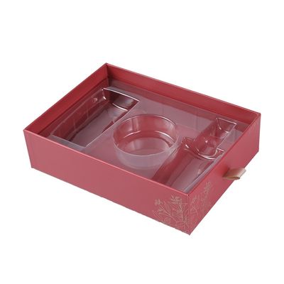 Tipo colore cosmetico del cassetto di cura di pelle di PMS dei contenitori di regalo con l'estrattore del raso