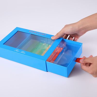 Contenitore di regalo fatto a mano di fragranza di colore di CMYK con la chiara finestra dell'ANIMALE DOMESTICO di 4 cavità