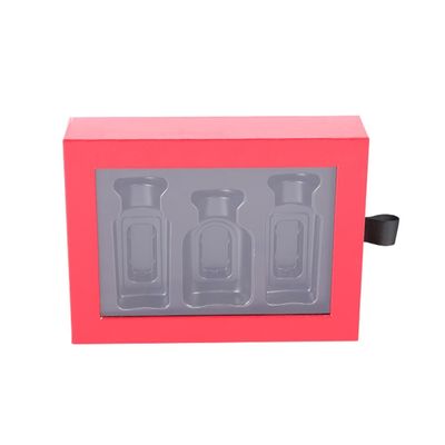 scatola di 20*15*5cm Matt Lamination Slide Out Gift, contenitore di carta cerata essenziale rosso