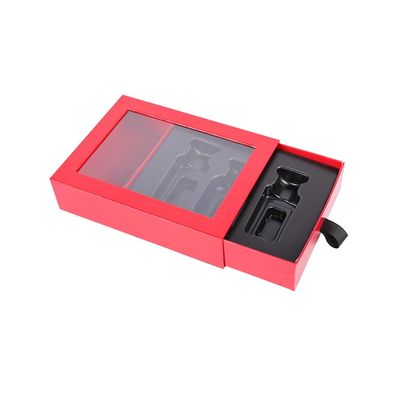 scatola di 20*15*5cm Matt Lamination Slide Out Gift, contenitore di carta cerata essenziale rosso