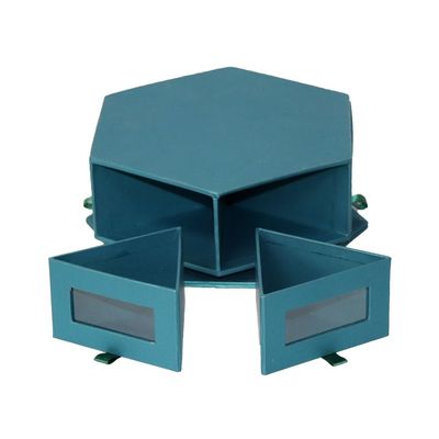 contenitore di cioccolato di esagono di 20*17.5*7.7cm, stile girante del cassetto del contenitore di regalo per la confetteria