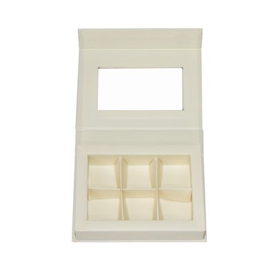 Commestibile d'imballaggio di 6 delle cavità contenitori di regalo magnetico beige del cioccolato