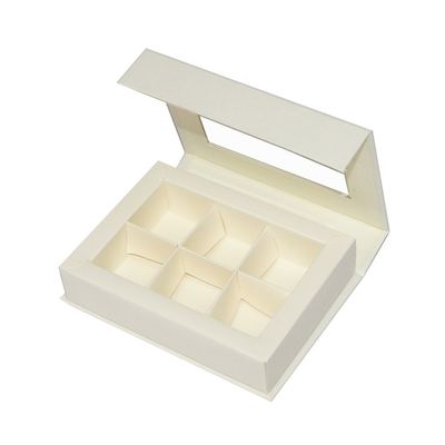 Commestibile d'imballaggio di 6 delle cavità contenitori di regalo magnetico beige del cioccolato