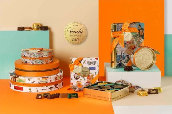 Contenitori d'imballaggio di regalo del cioccolato del diametro 14cm di colore di Pantone da tasca