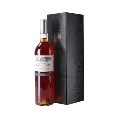 Contenitore di regalo impresso pieghevole del vino che imballa, il nero lucido del cartone del contenitore di regalo della bottiglia del liquore