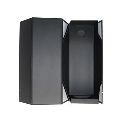 Matt Black Wine Gift Packaging pieghevole inscatola il tipo pieghevole
