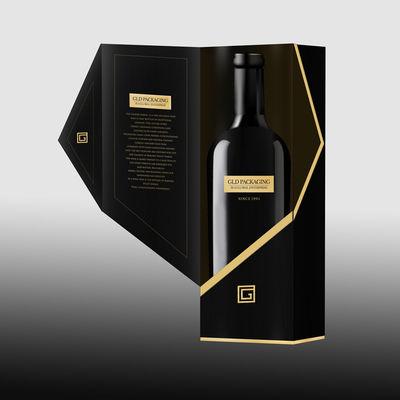 Il cartone nero ha riciclato il benvenuto dell'OEM dei contenitori di regalo per liquore