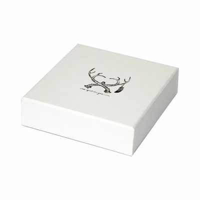 Contenitore d'imballaggio quadrato bianco 9x9x3.5cm di gioielli del cartone per nuziale
