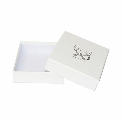 Contenitore d'imballaggio quadrato bianco 9x9x3.5cm di gioielli del cartone per nuziale