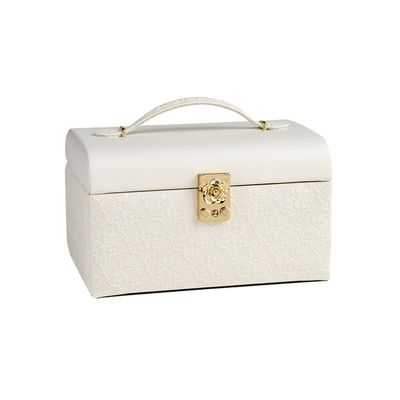 Cassa portatile dei gioielli di viaggio di 3 file, cuoio sintetico dei contenitori per esposizione portatili chiudibili a chiave dell'orecchino