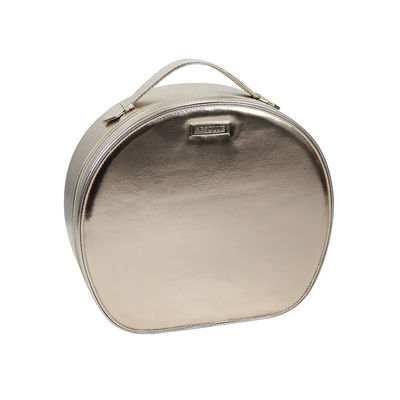 Organizzatore circolare With Metal Plate di trucco Zippered benvenuto dell'OEM