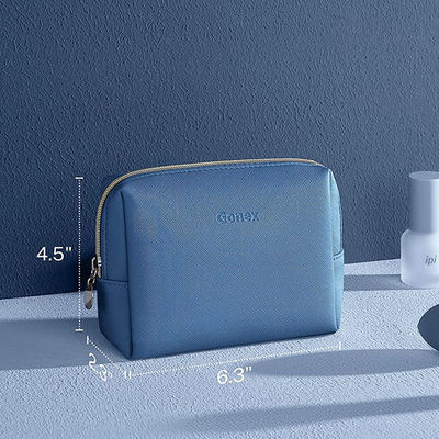 Borsa cosmetica portatile di trucco dei blu navy, sacchetto cosmetico impermeabile a 6,3 pollici