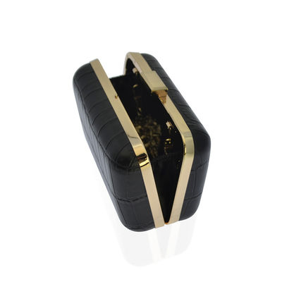 Cuoio nero elegante dell'unità di elaborazione del modello del coccodrillo della borsa anche di tocco comodo