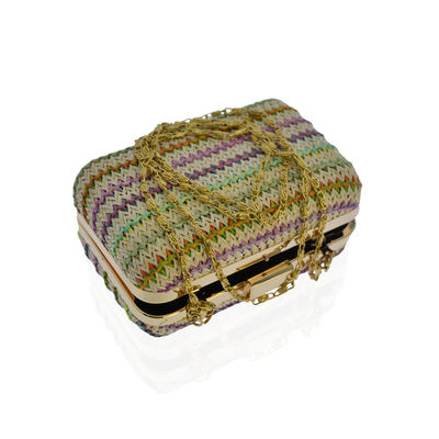 Variopinto inter- della borsa di frizione di sera del corpo di stile di Boho tessuto per le signore