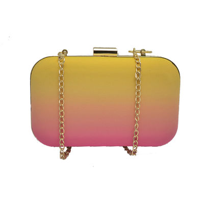 Logo Evening Clutch Bag di piastra metallica personalizzabile con oro smontabile Tone Chain