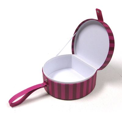 Materiale di carta speciale improvviso del contenitore di regalo della valigia del rotondo della chiusura del bottone